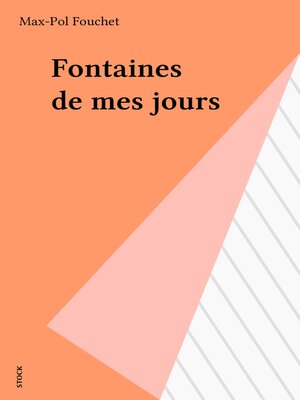 cover image of Fontaines de mes jours